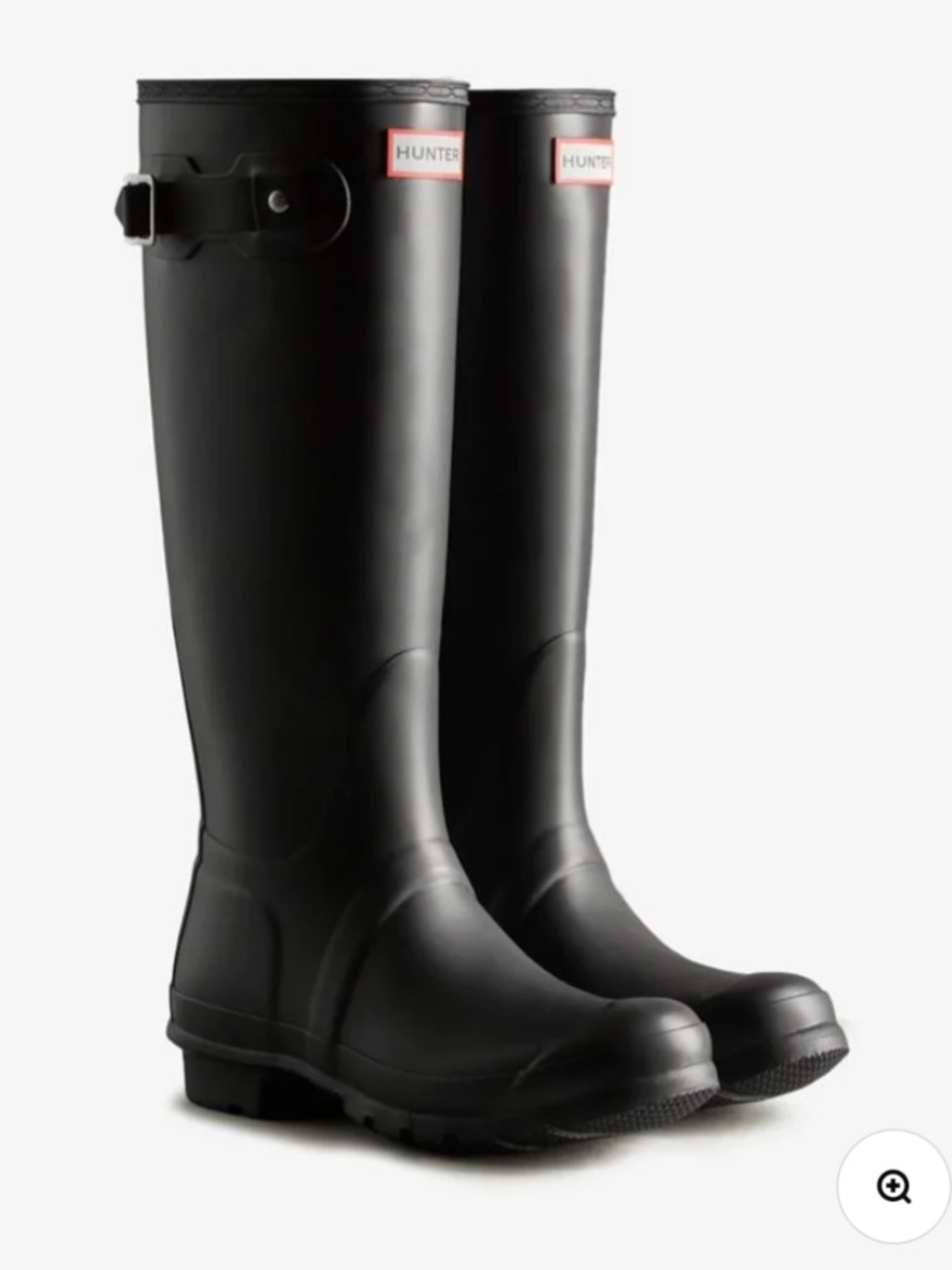Hunter Black Original Tall Boot Women Size 8 WITH Boot Sock included!